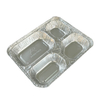 4 Compartment Industrial Aluminum Foil Container Food Grade Aluminium Tray Pans