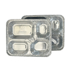 4 Compartment Industrial Aluminum Foil Container Food Grade Aluminium Tray Pans