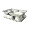 4 Compartment Industrial Aluminum Foil Container Food Grade Aluminium Tray Pans